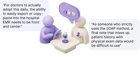 Illustration of user testing with healthcare workers