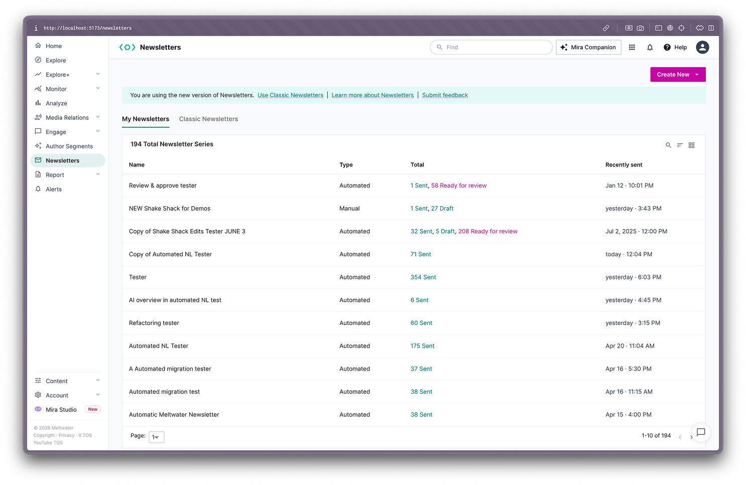 Legacy newsletter workflow &mdash; fragmented surfaces with no AI bridge
